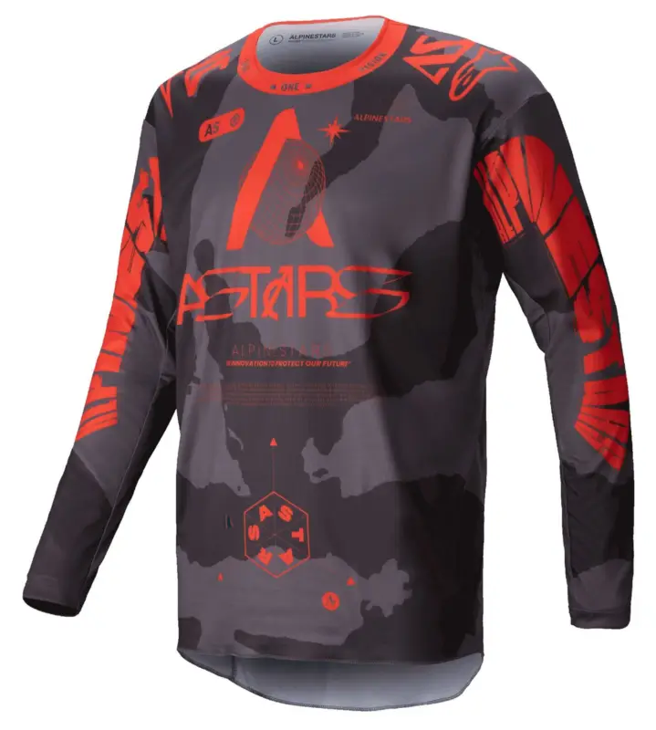 Kup Teď dres RACER HOLLOW, ALPINESTARS (šedá camo/oranžová fluo) 2025
