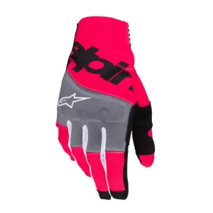 rukavice TECHSTAR, ALPINESTARS (černá/růžová fluo) 2025 Finální Výprodej