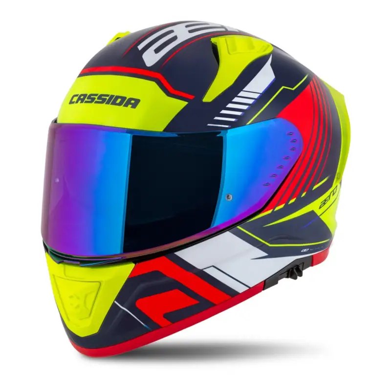 Časově Omezené přilba Aero Drome, CASSIDA (modrá perleť/žlutá/oranžová/červená/bílá)