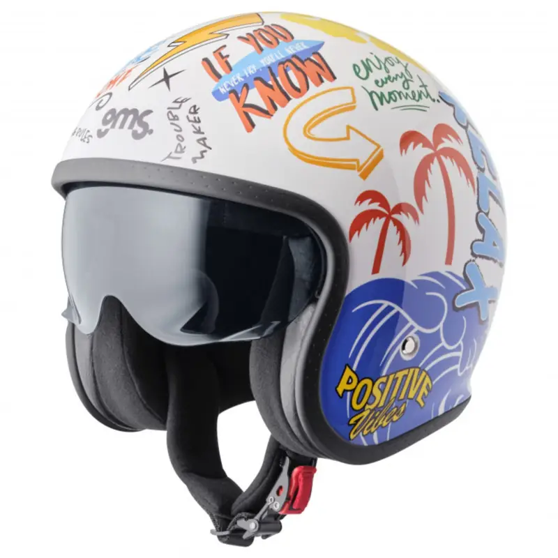Cenová Bomba Otevřená helma GMS RIDE & SURF ZG11703 bílo-žluto-modrá 2XL