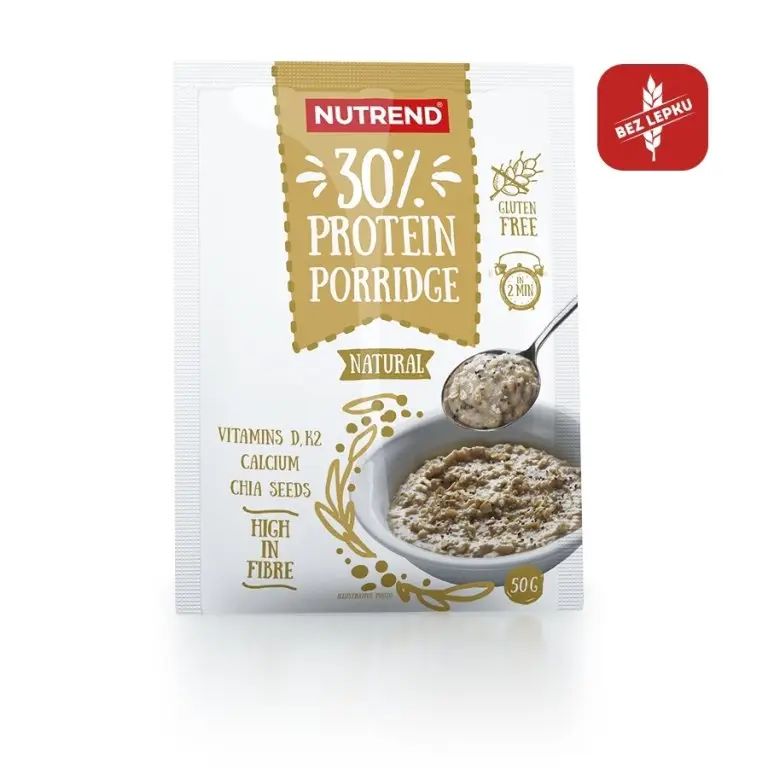 kaše Nutrend Protein Porridge 5x50g natural Levný