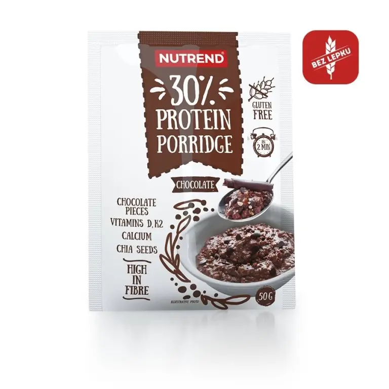 kaše Nutrend Protein Porridge 5x50g čokoláda Zlevněný