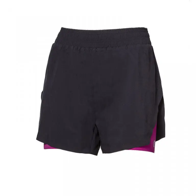 Cenově Výhodný kalhoty krátké dámské Progress CARRERA SHORTS 2v1 černé / višňové