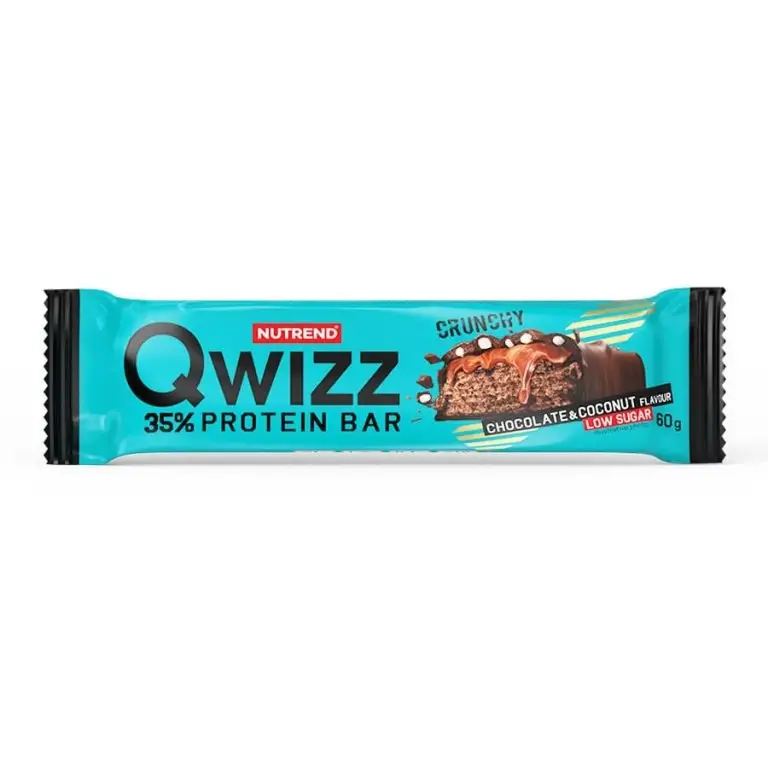 Jen Po Omezenou Doba tyčinka Nutrend QWIZZ PROTEIN BAR čokoláda kokos 60g