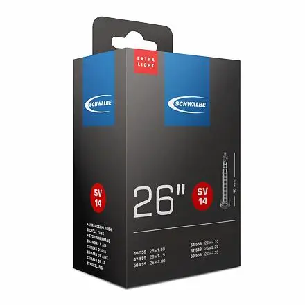 Ověřený duše SCHWALBE SV14 extra lehké 26"x1.50-2.35 (40/60-559) SV/40mm