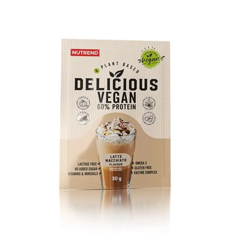 nápoj Nutrend DELICIOUS VEGAN PROTEIN 450g latte macchiato Top Prodej