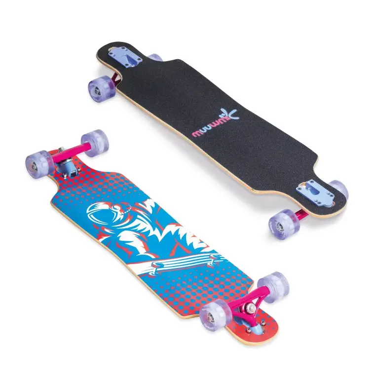 longboard muuwmi Compact ABEC 7 SPACE se svítícími kolečky Super Cena