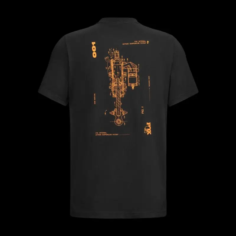 TRIKO FOX SCHEMATIC TEE ČERNÉ PÁNSKÉ Levný
