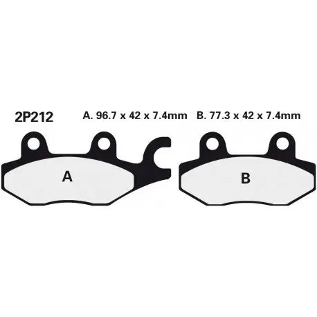 Odeslání Ihned Zadní brzdové destičky Nissin Triumph 900 Bonneville 2005 - 2008 směs ST