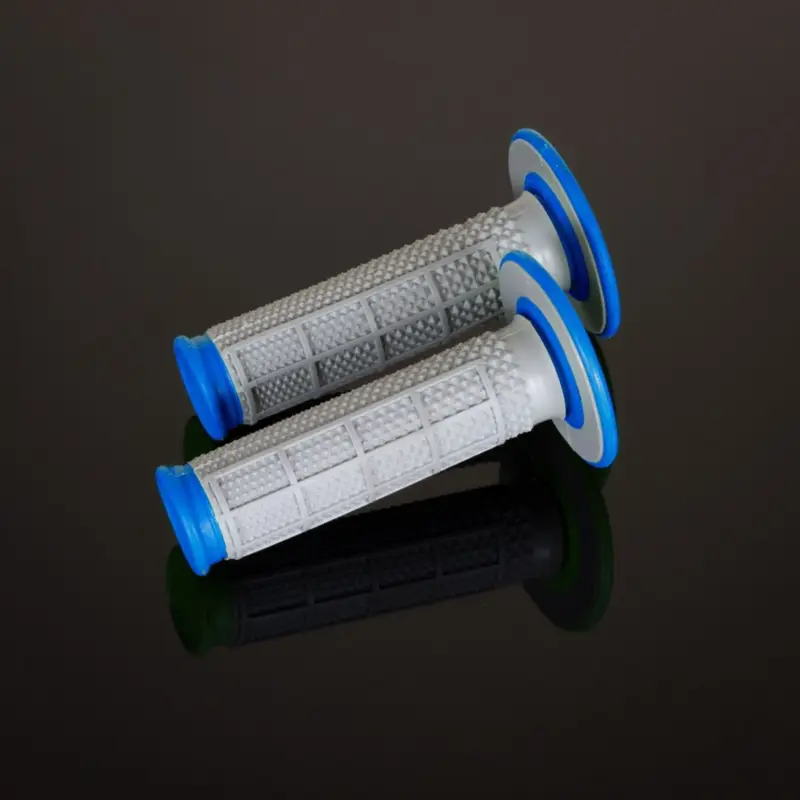 RENTHAL gripy MX DUAL COMPOUND TAPERED BLUE H/WAFF, dvousložkový, barva šedá/modrá Autentický