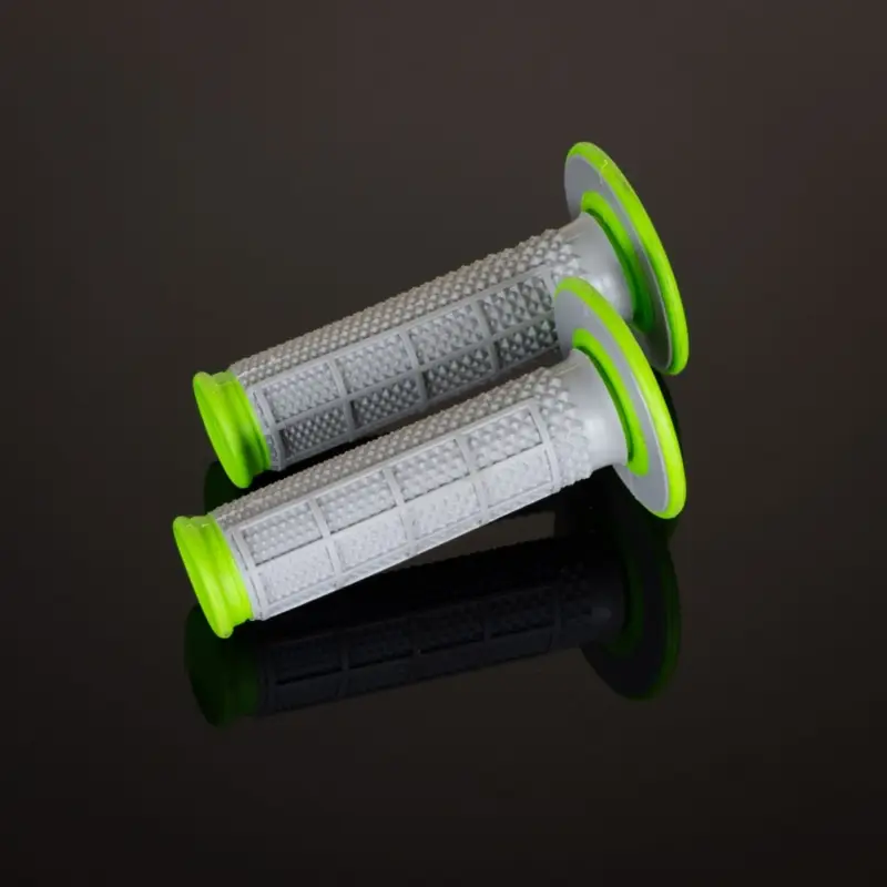 RENTHAL gripy MX DUAL COMPOUND TAPERED GREEN H/WAFF, dvousložkový, barva šedá/zelená Expresní Doručení