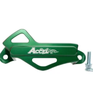 Výprodej ACCEL kryt brzdového třmenu (zadní) KAWASAKI KXF 250/450 06-16, hliníkový, barva zelená