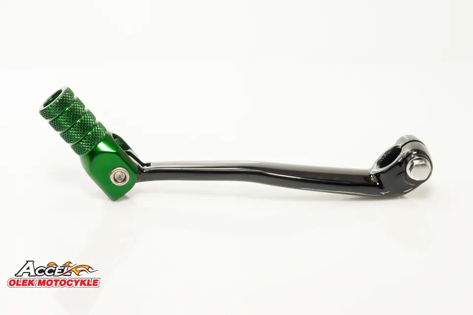 Zlevněný ACCEL páka řazení KAWASAKI KXF 450 09-16 hliníková barva černá, koncovka zelená