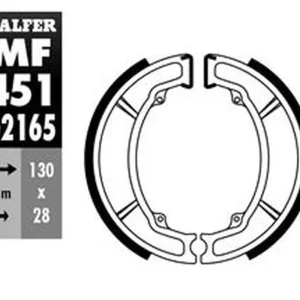 GALFER brzdové čelisti zadní SH506 YAMAHA DT 125LC 84-, DT 80LC 85-88, RD 125LC 82-86, SR 250 80-97, TT 250/350 86-92, TT 600 87-92, TZR 80/125 87-91, XT 350 85-90, XV 250 VIRAGO 89-00, YZ 250 86-87, YFM 80 85-92 Nejlepší Volba