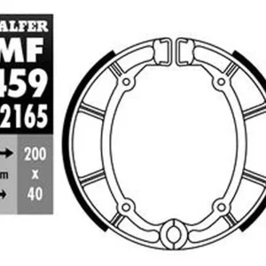 GALFER brzdové čelisti zadní SH515 YAMAHA XJ 650 80-88, XJ 650 SECA TURBO/XJ 750 81, XV 1000 81-85, XV 1100 86-98, XV 535 VIRAGO 87-98, XVS 650 DRAG STAR 97- Jen Po Omezenou Doba