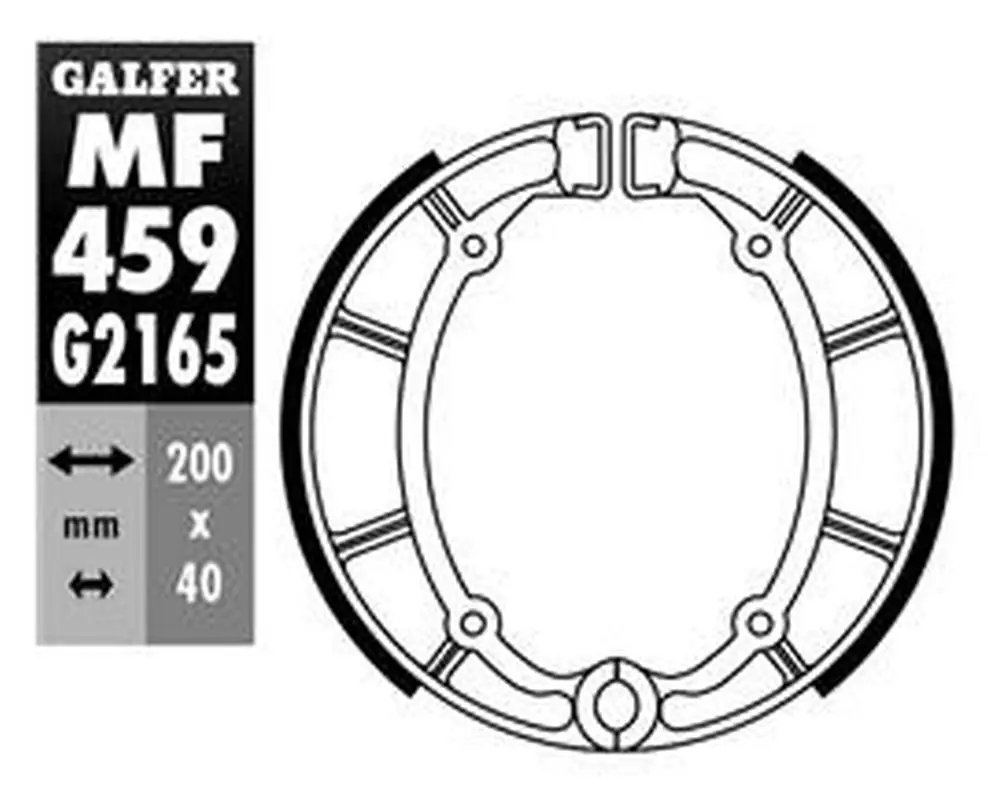 GALFER brzdové čelisti zadní SH515 YAMAHA XJ 650 80-88, XJ 650 SECA TURBO/XJ 750 81, XV 1000 81-85, XV 1100 86-98, XV 535 VIRAGO 87-98, XVS 650 DRAG STAR 97- Jen Po Omezenou Doba