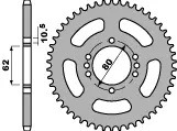 PBR zadní řetězové kolečko 843 51 F YAMAHA DT 80/125 LC (JTR1843.51) (řetěz 428) (MADE IN ITALY) Poslední Šance