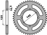 Hit Sezóny PBR zadní řetězové kolečko 857 44 C45 (řetěz 520) (JTR857.44) (MADE IN ITALY)