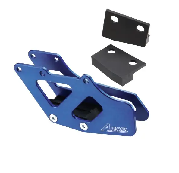 ACCEL vodítko řetězu kompletní YAMAHA YZ 97-07, YZF 98-06, SUZUKI RMZ250 07-16, RMZ450 05-16 barva modrá Akce