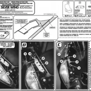 KAPPA upevnění plexi 214DT HONDA SILVERWING 400-600ccm (01-10) Finální Výprodej
