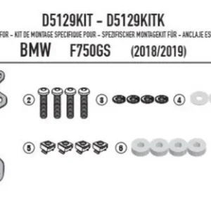 Cenově Výhodný KAPPA upevnění plexi KD5127S, KD5127ST a KAF5127 BMW F 750GS (18-23) F 800 GS (24-25)