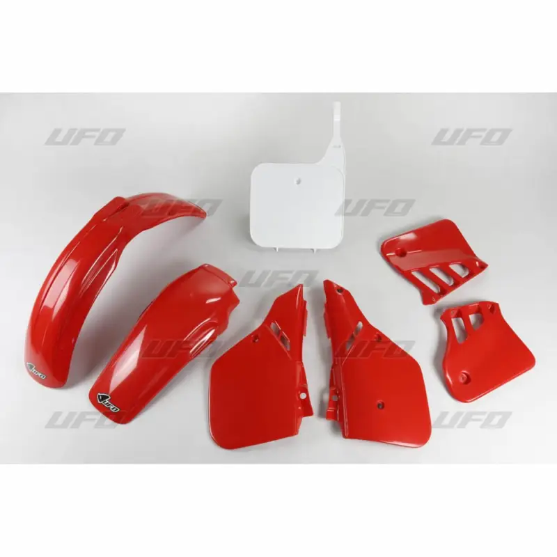 Nejprodávanější UFO kompletní sada plastů HONDA CR 125 87-88 barva OEM (červená/bílá) (HO099E999)