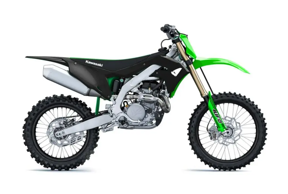 UFO kompletní sada plastů KAWASAKI KXF 250 21, KXF 450 19-24 barva černá / zelená ( včetně krytů přední vidlice a samolepek ) Víkendová Akce