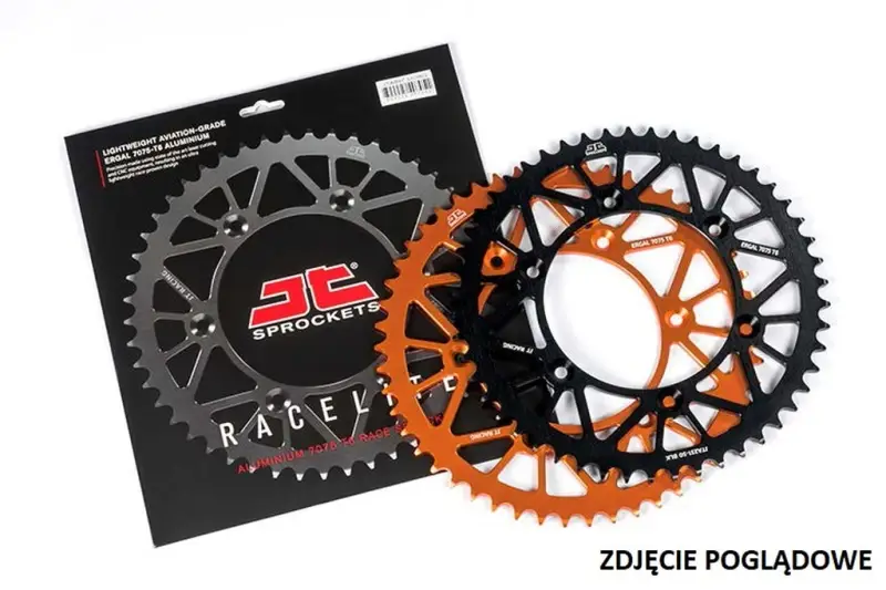 Vrácení Zdarma JT řetězové kolo zadní 4486 49 hliníkové RACELITE KTM SX 85 '04-'24, 105 XC '07-'11 (448649JTA) (řetěz 428) barva oranžová