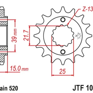 Horká Nabídka JT řetězové kolo přední 2128 16 (212816JT)