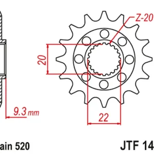 JT řetězové kolečko přední 2146 13 KAWASAKI KXF 250 '06-'17 (214613JT) Cenově Výhodný