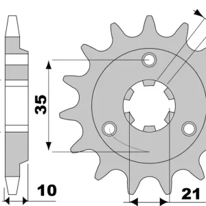 Top Prodej JT řetězové kolo přední 415 15 SUZUKI TS 50, YAMAHA DT 50MX (41515JT)