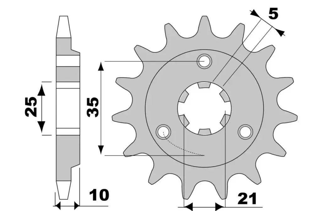 Top Prodej JT řetězové kolo přední 415 15 SUZUKI TS 50, YAMAHA DT 50MX (41515JT)