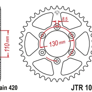 Autentický JT rozeta CPI 50SM '06-12 (JTR107962)