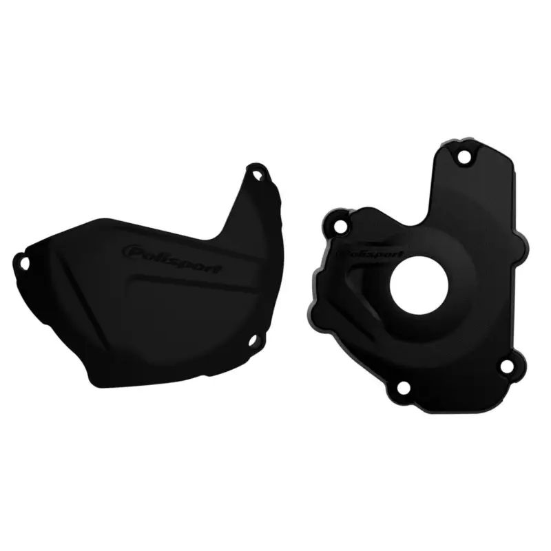 Zlevněný POLISPORT sada krytu alternátoru a spojky KAWASAKI KX 250F '13-'16 barva černá (8460800001+8435800001)