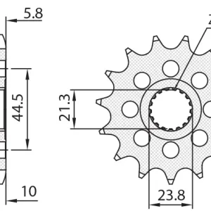 GROSSKOPF PREMIUM ULTRALIGHT řetězové kolo přední samočistící (SELF CLEANING) 2133 13 SUZUKI RMZ 450 '05-'12, RMX 450 '10-'19 (JTF1441.13) Top Prodej