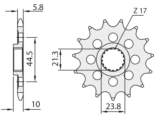 GROSSKOPF PREMIUM ULTRALIGHT řetězové kolo přední samočistící (SELF CLEANING) 2133 13 SUZUKI RMZ 450 '05-'12, RMX 450 '10-'19 (JTF1441.13) Top Prodej