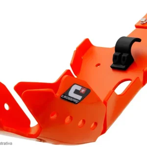 CROSSPRO kryt motoru a spojky kyvné vidlice (PRO-LINK) plastový DTC HARD ENDURO KTM SX-F / XC-F 250/300 23-, HUSQVARNA FC 250 / 350 23- barva oranžová Víkendová Akce