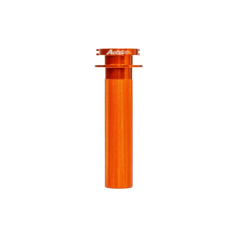 Cenová Bomba ACCEL plynová rukojeť hliníková bez ložiska KTM SXF / EXC-F 250 / 350 / 450 04-16, XCF 250 / 350 / 450 07-15, XCF-W 250 / 350 06-16, EXC / XCW 500 12-16, HUSQVARNA FC / FE 250 / 350 / 450 / 501 13-16 (77002010100; 78102010000) barva oranžová