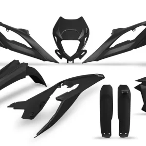 Omezená Nabídka UFO kompletní sada plastů (FULL KIT) s kryty tlumičů BETA RR 125 / 250 / 300 / 350 / 400 / 450 23-24 barva černá