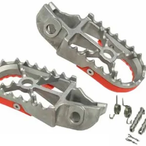Bezpečná Platba BUZZETTI stupačky řidiče KTM SX 85 18-22; SX/SXF 125/250/350/450 16-22; HUSQVARNA TC 85 18-22; TC 125 16-22; FC 250-450 16-22; FX 350/450 17-22 ( nerez v kompletu s montážní sadou 2 pružiny, 2 čepy, 2 podložky, 2 závlačky)