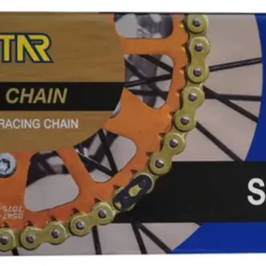 Ověřený SUNSTAR hnací řetěz 520MXR2-116G MOTOCROSS do 500 ccm, barva zlatá (520ERT3) rozpojený + spona - nahrazuje SS520MXR1-116G - MADE IN JAPAN