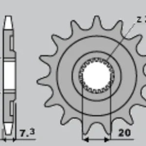 GROSSKOPF řetězové kolo přední 2120 12 HONDA CR 125R 04-07, CRF 250R/X 04-17 (212012) (JTF1323.12) Hit Sezóny