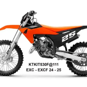 UFO kompletní sada plastů (FULL KIT) s kryty tlumičů KTM EXC 150 / 250 / 300 TBI 24-25, EXC-F 250 / 350 / 450 / 500 24-25 barva oranžová / černá Ihned K Objednání