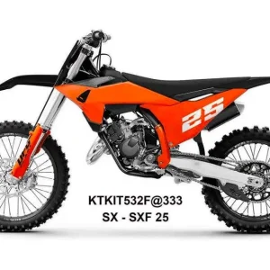 Akční Nabídka UFO kompletní sada plastů (FULL KIT) s kryty tlumičů KTM SX 125 / 150 / 250 / 300 25-26, SXF (SX-F) 250 / 350 / 450 25-26 barva oranžová / černá