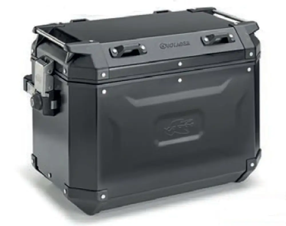 Speciální Cena KAPPA boční kufr 48L MONOKEY CAM SIDE KVG48B KVOYAGER hliníkový levý barva černá anodizovaný BLACK LINE