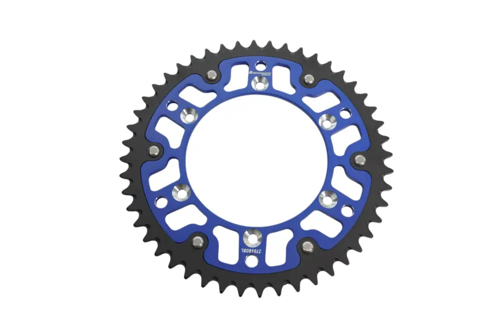 Autentický GROSSKOPF rozeta zadní DUAL RING / STEALTH (ocel-hliník) 270 50 (27050) YAMAHA YZ/YZF '99-'25 WRF '01-'25 barva modrá (JTR251.50) (řetěz 520)