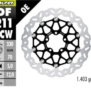 GALFER přední brzdový kotouč KAWASAKI ZX 10R SE 18-; ZX 10RR NINJA 17- (FLOATECH) (330X70X5mm) Nejlepší Cena