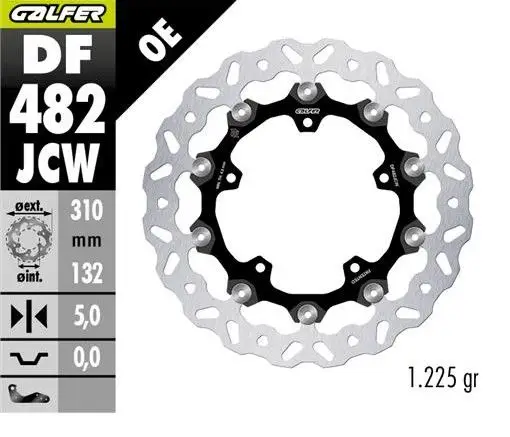 GALFER přední brzdový kotouč YAMAHA FAZER 8 10-; FZ 8 10- YZF-R6 05-16 (FLOATECH) (310X132X5mm) Top Prodej