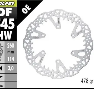 Nízká Cena GALFER přední brzdový kotouč DUCATI DESMO 450MX 24-26 (260X114X3mm) SHARK ENDURO MX