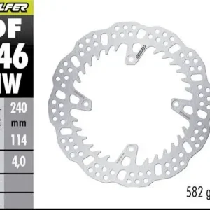 GALFER brzdový kotouč zadní DUCATI DESMO 450MX 24-26 (240X114X4mm) SHARK ENDURO MX Víkendová Akce